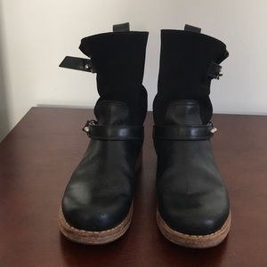 Rag and Bone Black leather and Suede Bootie